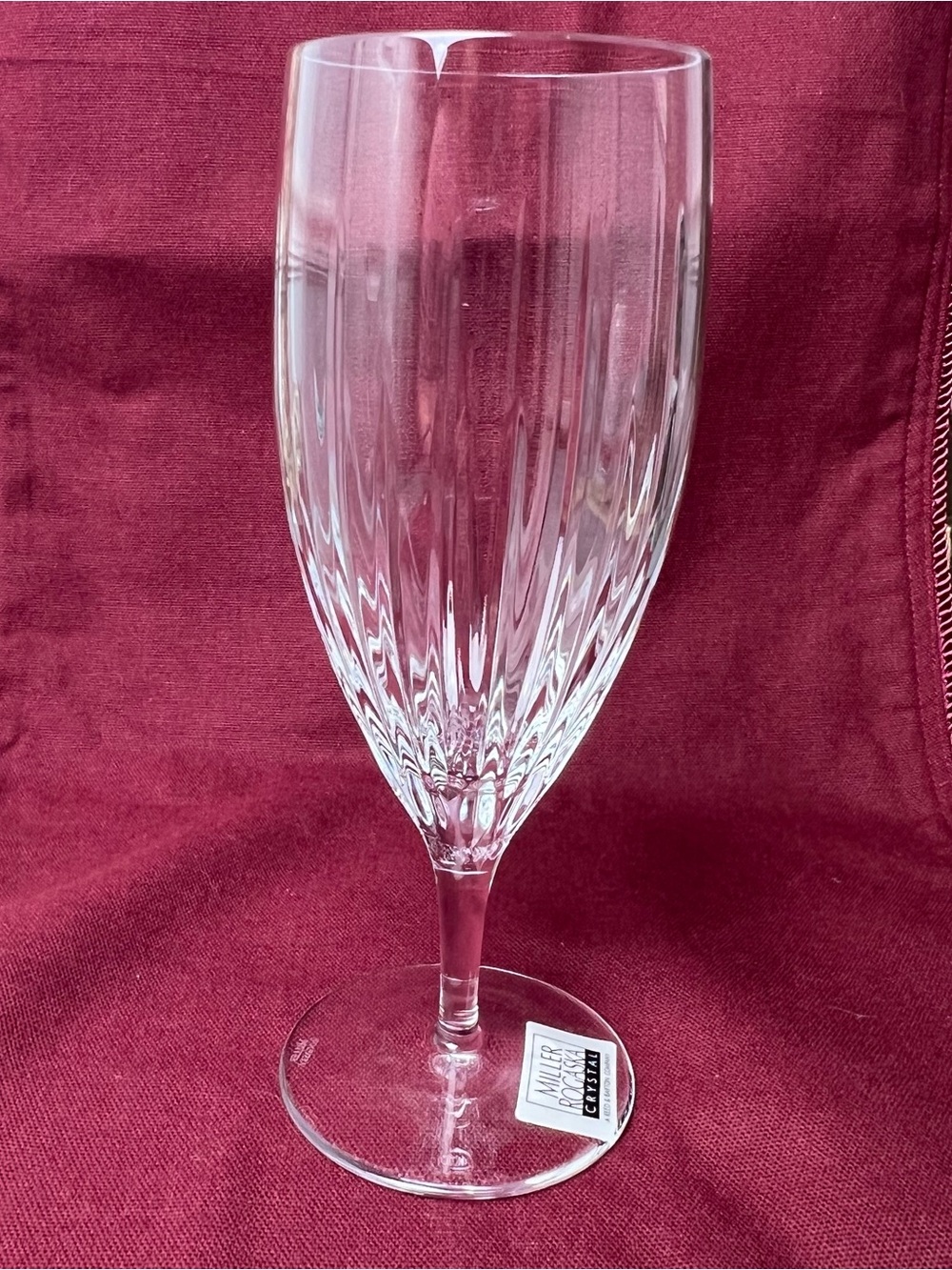 Reed and Barton Miller Rogaska crystal tea glass. Beautiful weighted Peace.